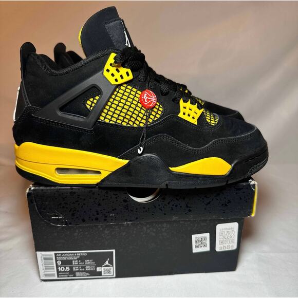 Size 9 - Nike Air Jordan 4 Retro Thunder 2023 Men's Shoes Ships Now